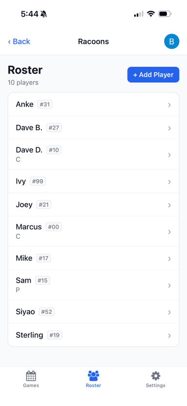 Roster management